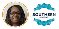 Circular photo of Sharon and Southern Housing logo