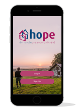 mobile login page of hope APP