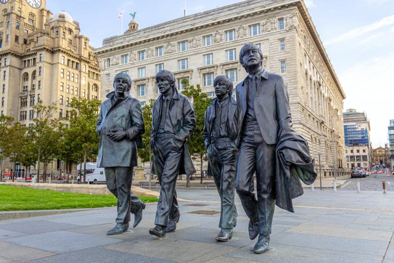 The Beatles monument in Liverpool