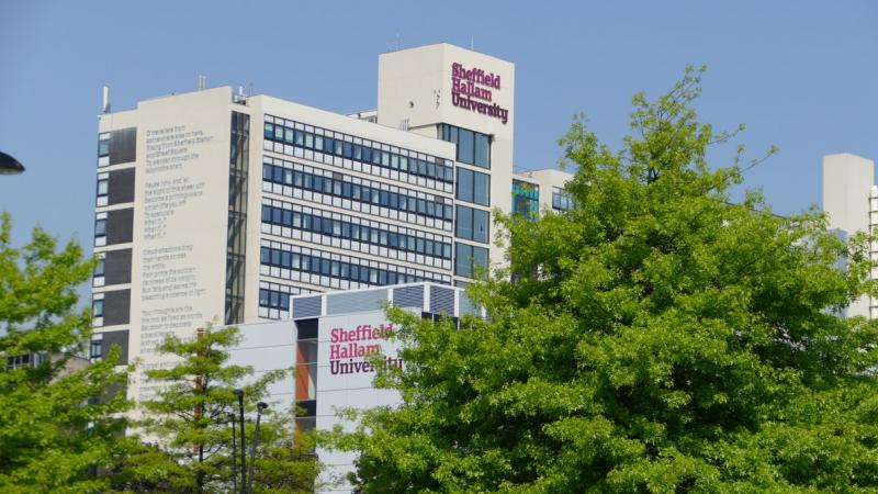 View of the building from the Sheffield Hallam University